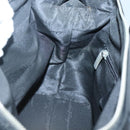 Salvatore Ferragamo Hand Bag Nylon Leather Black Silver Auth bs27088-19