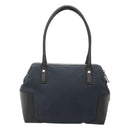 Salvatore Ferragamo Hand Bag Nylon Leather Black Silver Auth bs27088-13