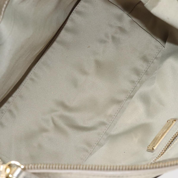 Salvatore Ferragamo Hand Bag Leather Champagne Gold Gold Auth bs27089