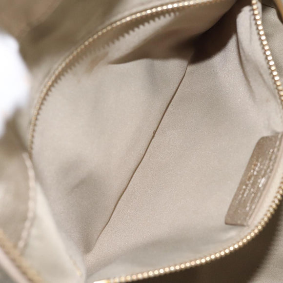 Salvatore Ferragamo Hand Bag Leather Champagne Gold Gold Auth bs27089
