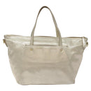 Salvatore Ferragamo Hand Bag Leather Champagne Gold Gold Auth bs27089-2