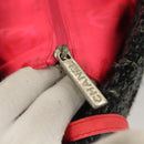 CHANEL Tote Bag Tweed Black Silver CC Auth bs27090-10