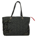 CHANEL Tote Bag Tweed Black Silver CC Auth bs27090-13