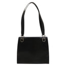 Salvatore Ferragamo Gancini Shoulder Bag Leather Black Silver Auth bs27093-2