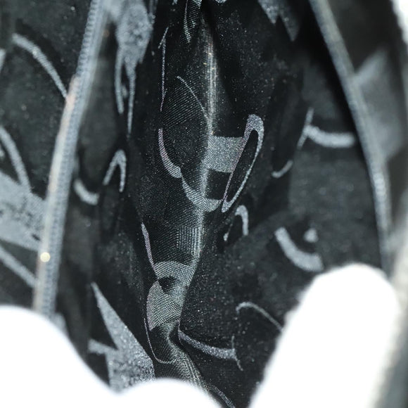 Salvatore Ferragamo Gancini Shoulder Bag Leather Black Silver Auth bs27093