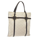LOEWE Anagram Tote Bag PVC White Silver Auth bs27096-1