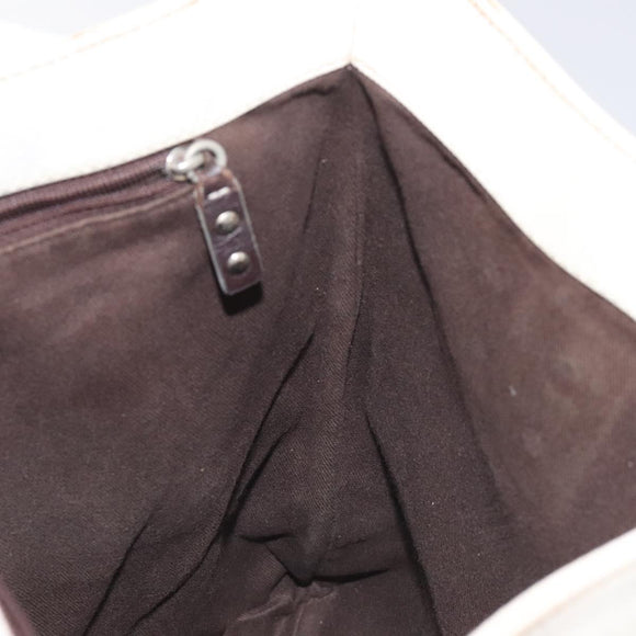 LOEWE Anagram Tote Bag PVC White Silver Auth bs27096