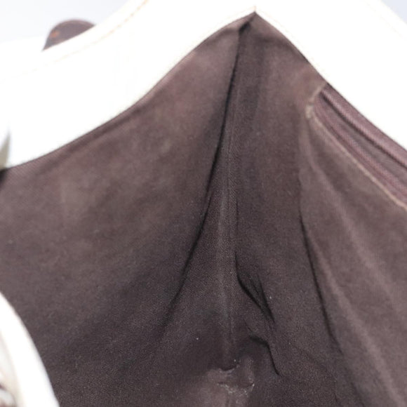 LOEWE Anagram Tote Bag PVC White Silver Auth bs27096