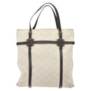 LOEWE Anagram Tote Bag PVC White Silver Auth bs27096-2