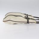 LOEWE Anagram Tote Bag PVC White Silver Auth bs27096-3