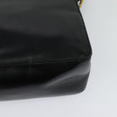 LOEWE Anagram Shoulder Bag Leather Black Gold Auth bs27097-16