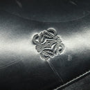 LOEWE Anagram Shoulder Bag Leather Black Gold Auth bs27097-17