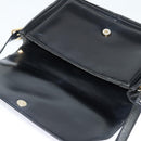 LOEWE Anagram Shoulder Bag Leather Black Gold Auth bs27097-10