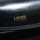 LOEWE Anagram Shoulder Bag Leather Black Gold Auth bs27097-18