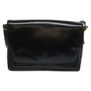 LOEWE Anagram Shoulder Bag Leather Black Gold Auth bs27097-13