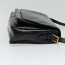 LOEWE Anagram Shoulder Bag Leather Black Gold Auth bs27097-4