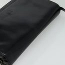 LOEWE Anagram Shoulder Bag Leather Black Gold Auth bs27097-6