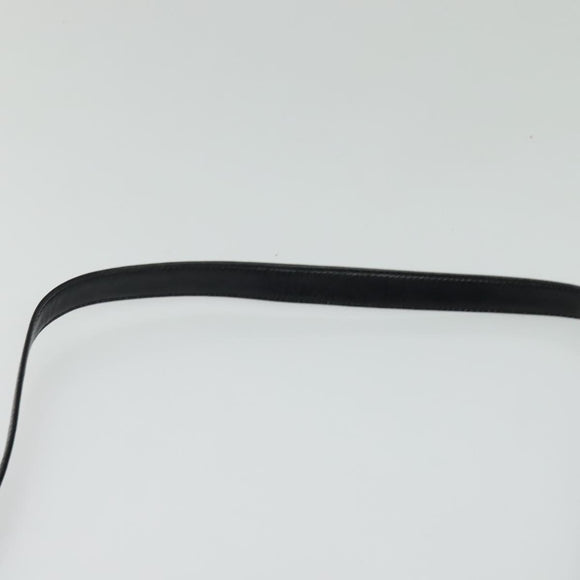 LOEWE Anagram Shoulder Bag Leather Black Gold Auth bs27097