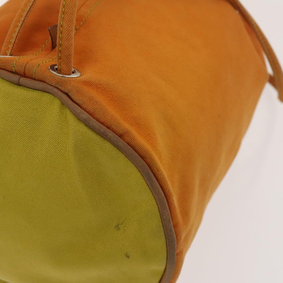 HERMES POSITION MIMILL Backpack Canvas Orange Silver Auth bs27100