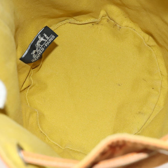 HERMES POSITION MIMILL Backpack Canvas Orange Silver Auth bs27100