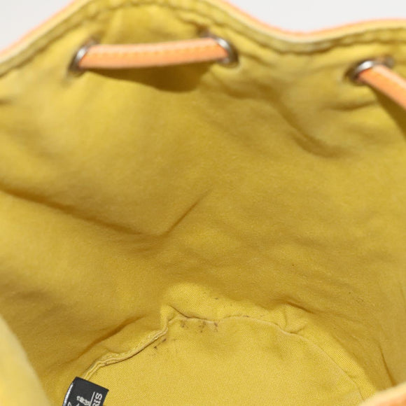 HERMES POSITION MIMILL Backpack Canvas Orange Silver Auth bs27100