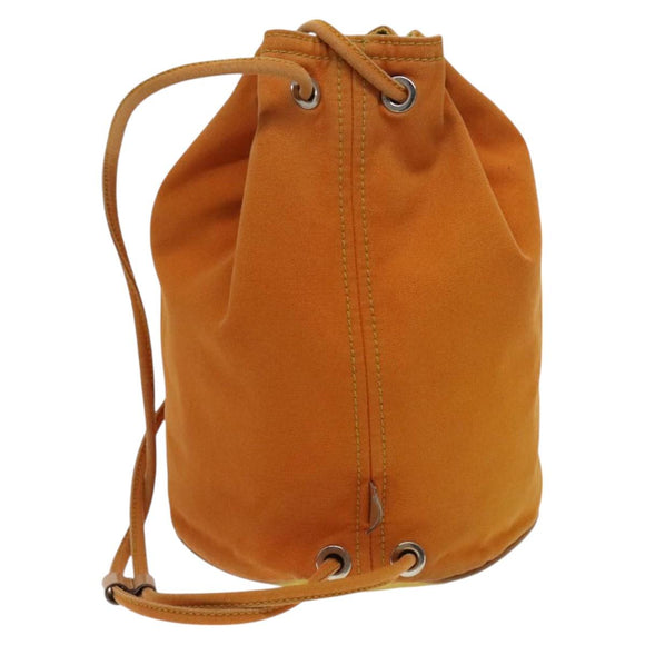 HERMES POSITION MIMILL Backpack Canvas Orange Silver Auth bs27100