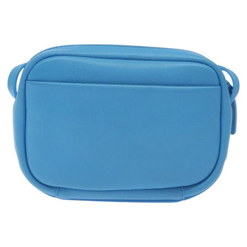 BALENCIAGA Camera Bag Every Day Bag Leather Blue Silver 489809 Auth bs27101 - 0