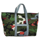VALENTINO Camouflage Tote Bag Nylon Green Auth bs27104-1