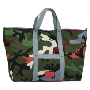 VALENTINO Camouflage Tote Bag Nylon Green Auth bs27104