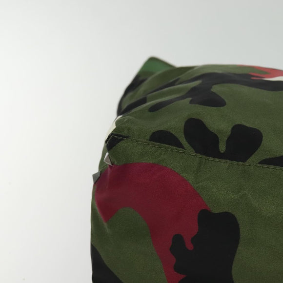 VALENTINO Camouflage Tote Bag Nylon Green Auth bs27104