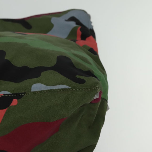 VALENTINO Camouflage Tote Bag Nylon Green Auth bs27104