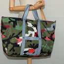 VALENTINO Camouflage Tote Bag Nylon Green Auth bs27104-21