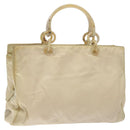 PRADA Hand Bag Nylon Beige Auth bs27127-1