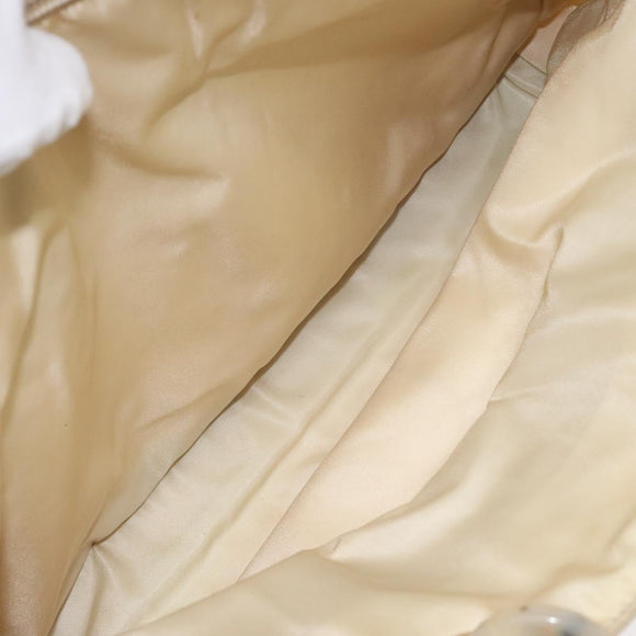 PRADA Hand Bag Nylon Beige Auth bs27127