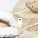 PRADA Hand Bag Nylon Beige Auth bs27127-11