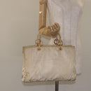 PRADA Hand Bag Nylon Beige Auth bs27127-23