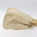 PRADA Hand Bag Nylon Beige Auth bs27127-3