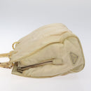 PRADA Hand Bag Nylon Beige Auth bs27127-4