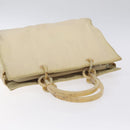 PRADA Hand Bag Nylon Beige Auth bs27127-6