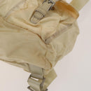 PRADA Backpack Nylon Beige Silver Auth bs27129-16