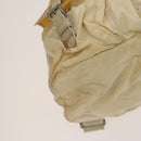 PRADA Backpack Nylon Beige Silver Auth bs27129-17