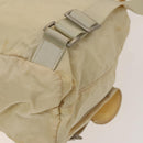 PRADA Backpack Nylon Beige Silver Auth bs27129-18