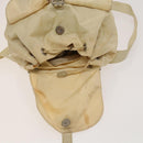 PRADA Backpack Nylon Beige Silver Auth bs27129-10