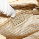PRADA Backpack Nylon Beige Silver Auth bs27129-21