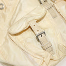 PRADA Backpack Nylon Beige Silver Auth bs27129-25