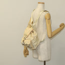 PRADA Backpack Nylon Beige Silver Auth bs27129-27