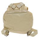 PRADA Backpack Nylon Beige Silver Auth bs27129-2