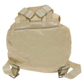 PRADA Backpack Nylon Beige Silver Auth bs27129 - 0