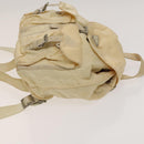 PRADA Backpack Nylon Beige Silver Auth bs27129-3