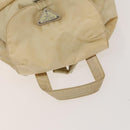 PRADA Backpack Nylon Beige Silver Auth bs27129-6